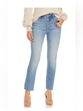 MOTHER JEANS THE PIXIE DAZZLER ANKLE FRAY button fly in au revoir size 31